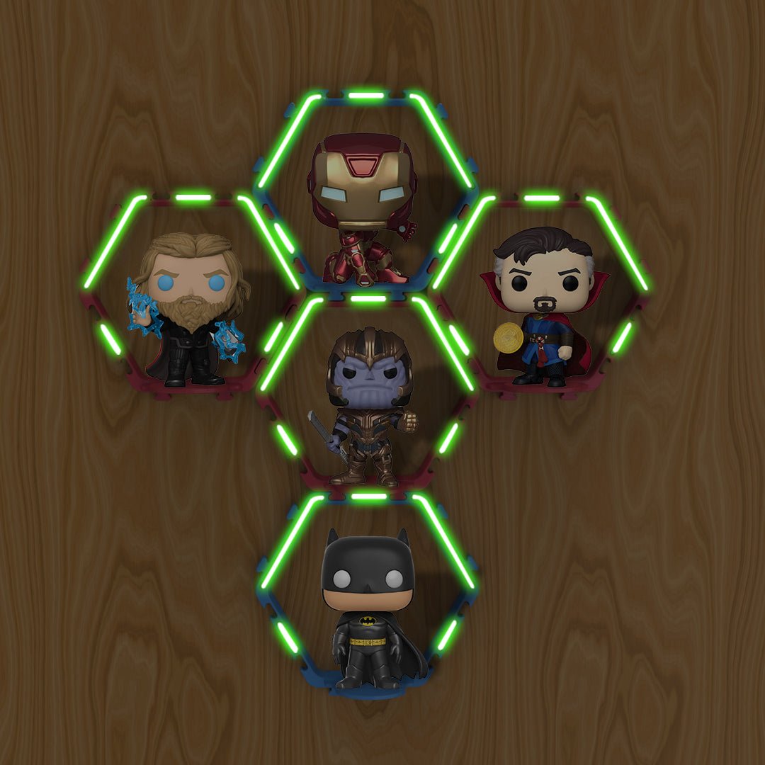 Funko Display Wall Shelf | Hexagon Ledge-RB (5 PCS) - FunkoPop display stand - Yodar