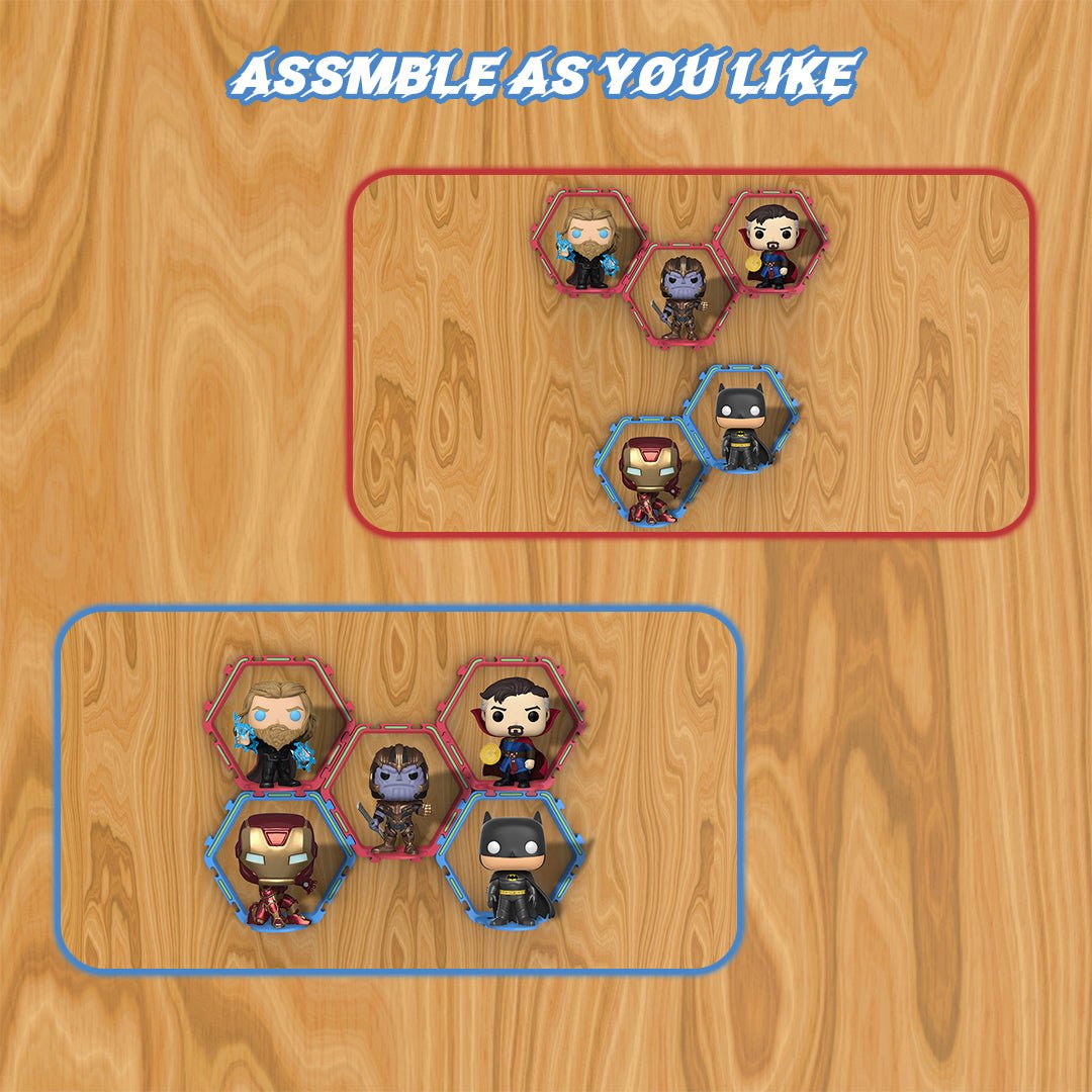 Funko Display Wall Shelf | Hexagon Ledge-RB (5 PCS) - FunkoPop display stand - Yodar