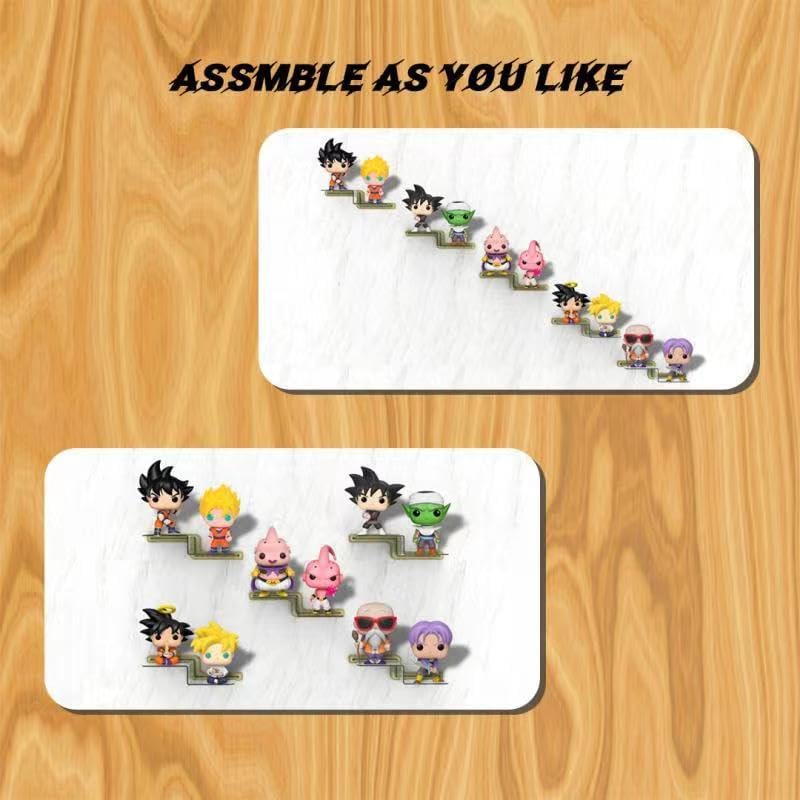 Funko Display Wall Shelf | Z-Stairway-Wood grain - Yodar